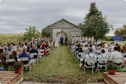 Gunflint Acres wedding ceremony aisle view