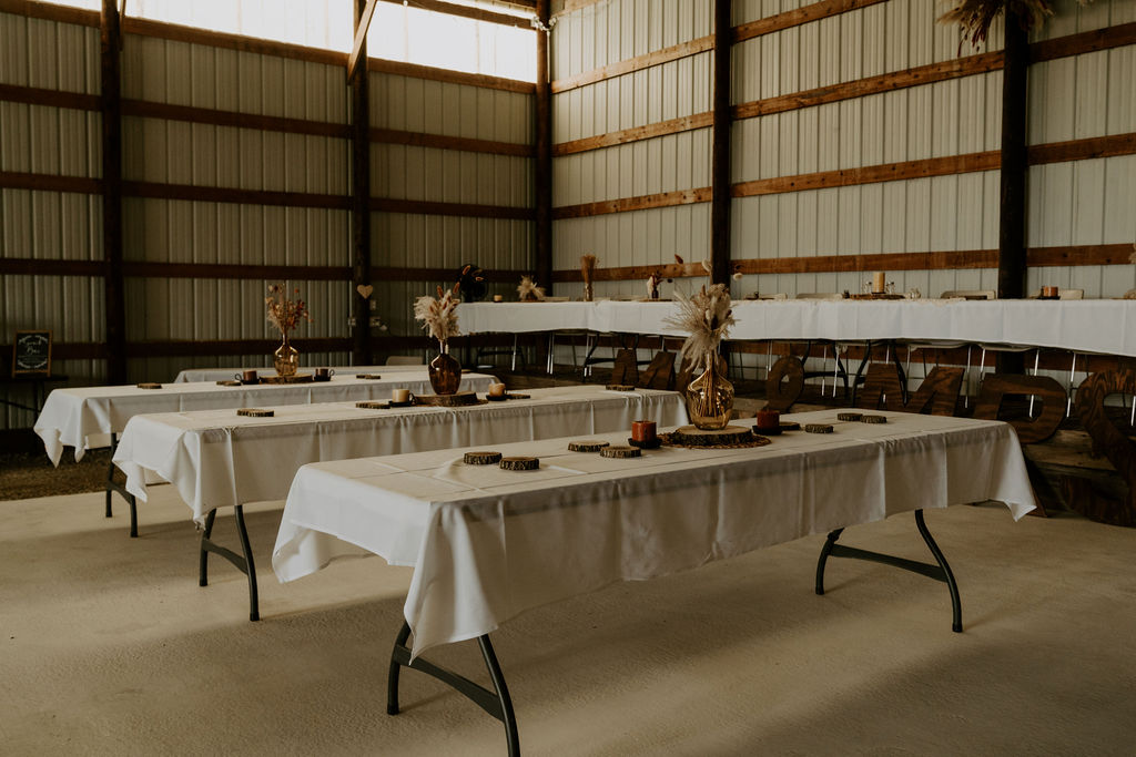 A photo depicting dining tables for guest at Gunflint Acres