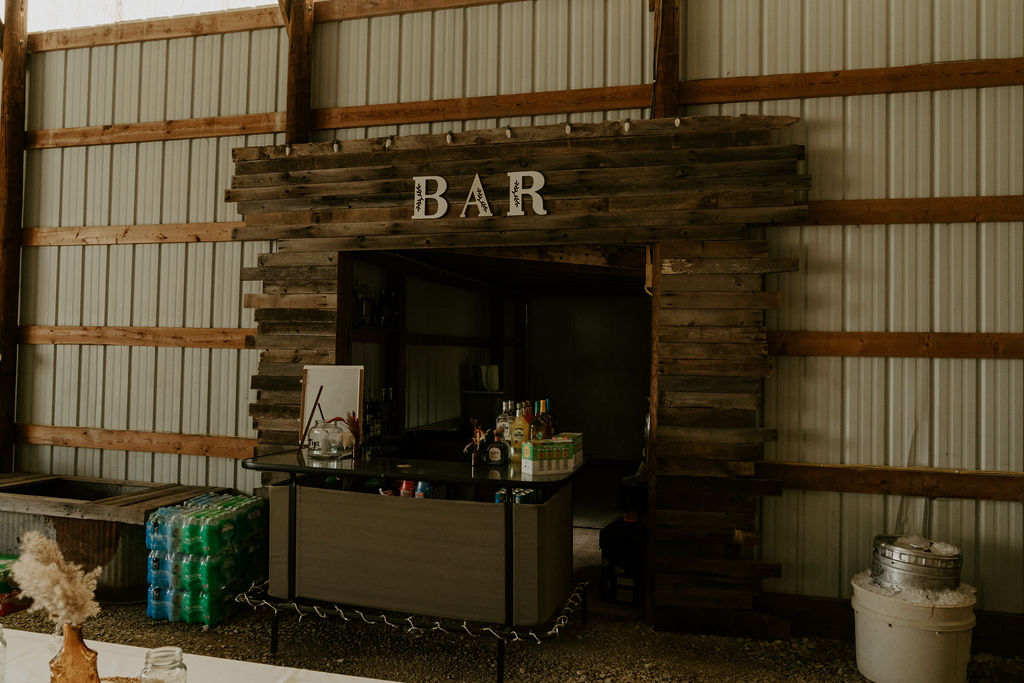 A photo of gunflint acres built in bar in the venue