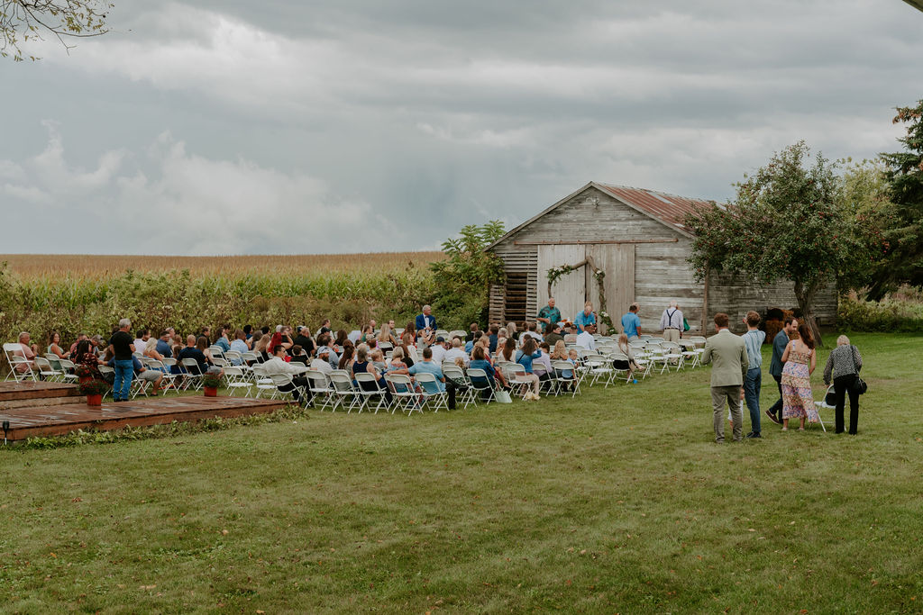 landscape photo of gunflint acres ceremony in utica, minnesota